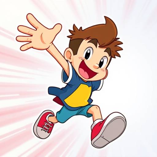 Icono de animación: personaje animado en movimiento